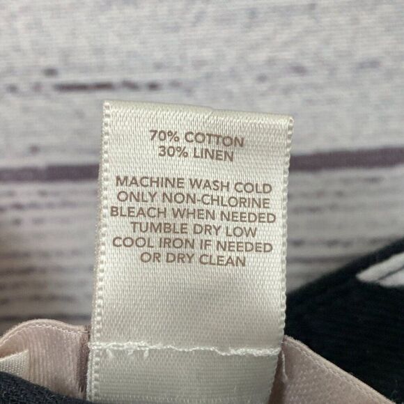 Loft Outlet Shorts sz 6 Black White Polka Dot Linen Cotton Blend Inseam 3.5" - Picture 10 of 10